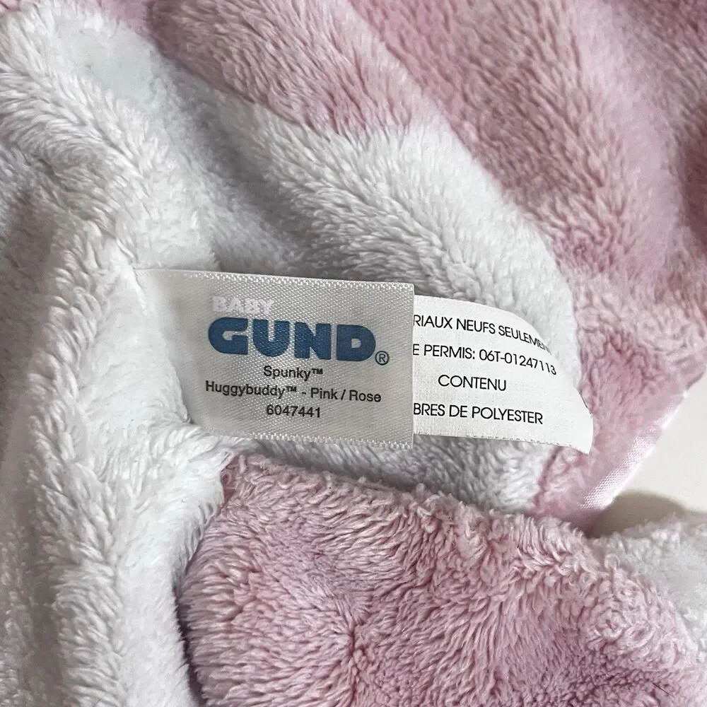 Baby Gund Pink Spunky Huggybuddy Puppy Dog Security Blanket Lovey Satin 6047441